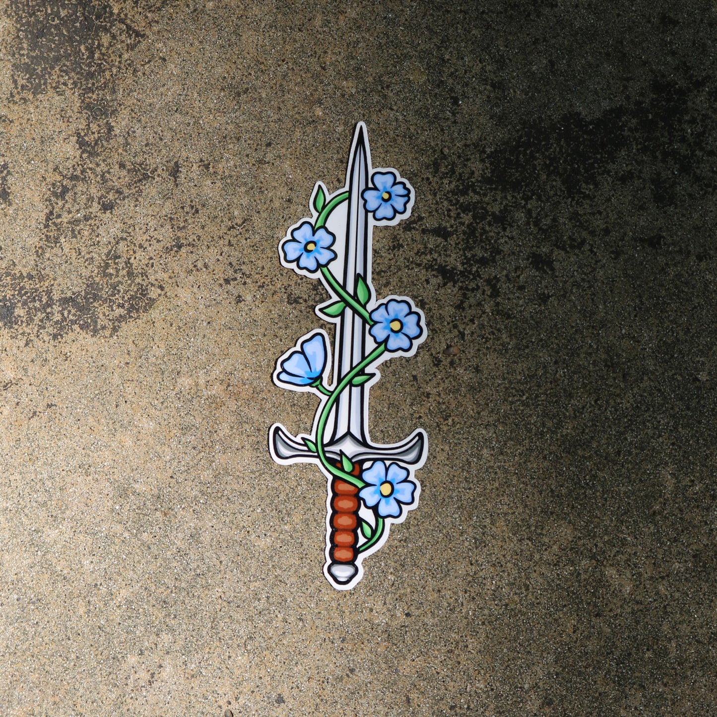 Forget-Me-Not Sword Sticker