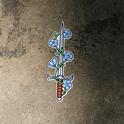 Forget-Me-Not Sword Sticker