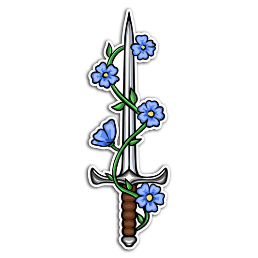 Forget-Me-Not Sword Sticker