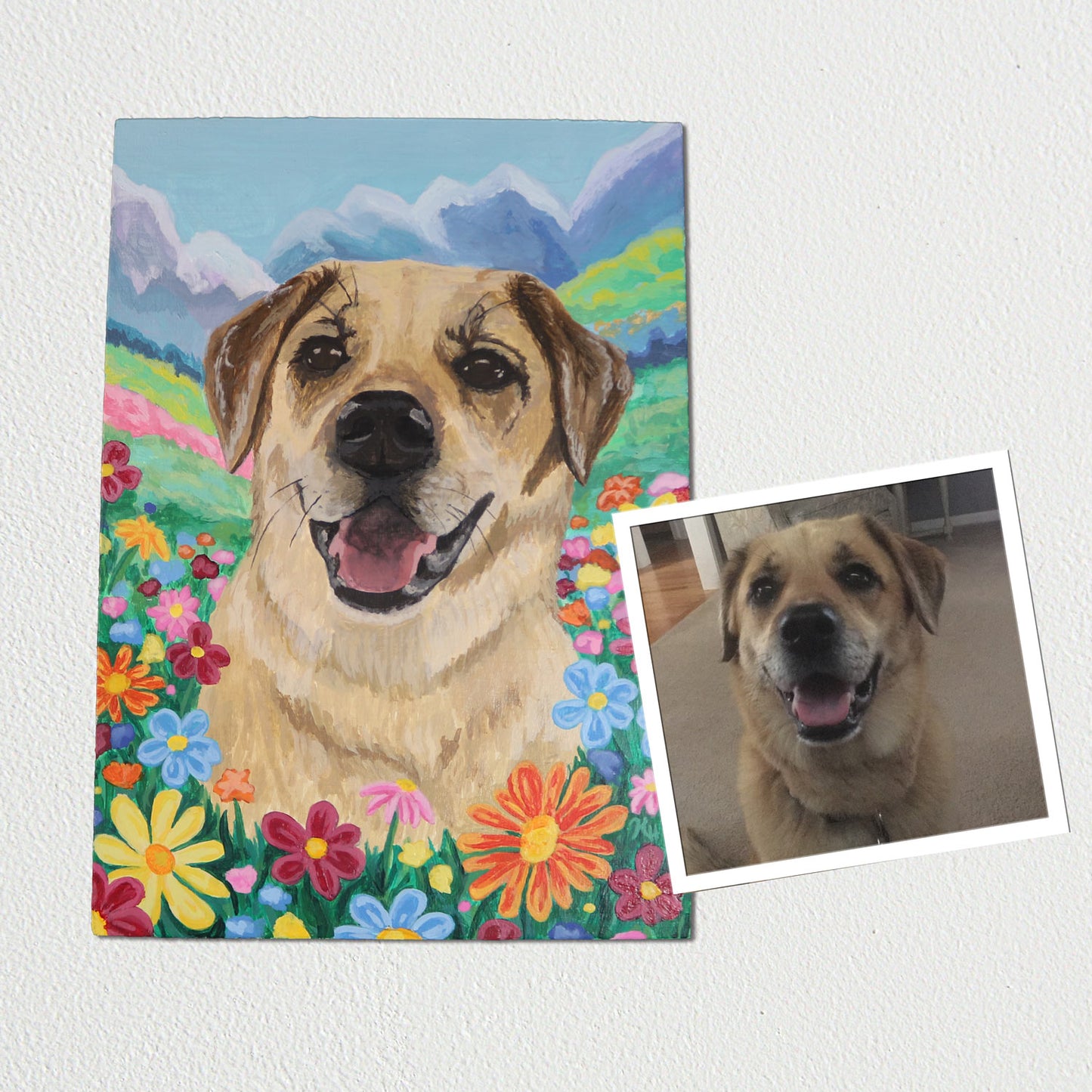Custom Acrylic Pet Portrait Painting