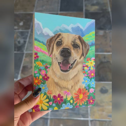 Custom Acrylic Pet Portrait Painting